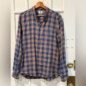 Paul Smith Casual Blue and Brown Plaid Shirt